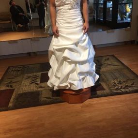April Alterations, Bridal Sewing & Dry Cleaning offers a variety of dresses, including wedding dresses!