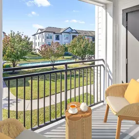 Spacious Balcony Overlooking the Reflection Pond