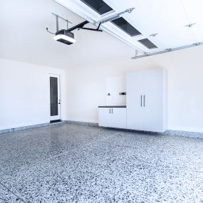 Pair a floor coating with your garage cabinets today with PremierGarage of Keller