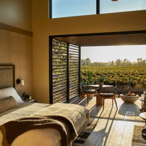 One bedroom king with patio and vineyard view