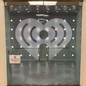 Here's the entrance to iHeartMedia Cincinnati located on the sixth floor of the East tower.