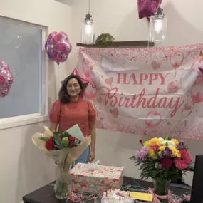 Please help us celebrate Elizabeth birthday! ????????????Thank you for being such a valuable member of our team and for all the hard work you've done. Wish you a truly fulfilling year ahead! Happy birthday Elizabeth! ????????????????????