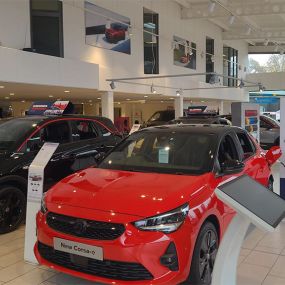 Inside Vauxhall Bedford Showroom