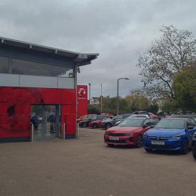 Outside Vauxhall Bedford Showroom