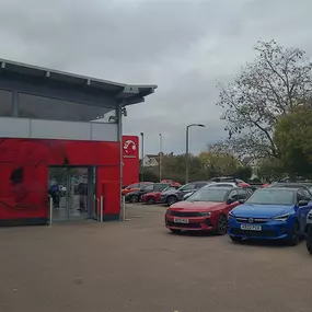 Outside Vauxhall Bedford Showroom