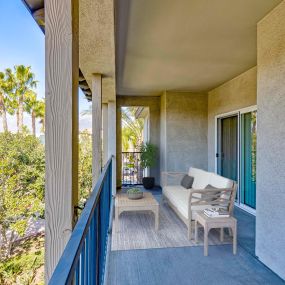 Patio with view of mountain ranges and ample seating room