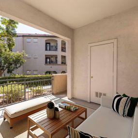Patio with room for furniture at Camden Landmark Apartments in Ontario CA