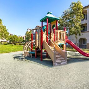 Private playground near grass park