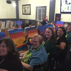 Painting Party with drinks? Yes please! See what we got goin' on at Thirsty Buffalo Saloon by visiting our website or giving us a call.