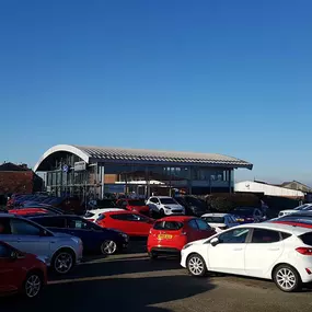 Outside the Ford Chorley dealership