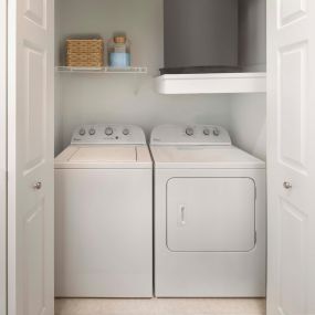 Full-size washer and dryer in every apartment home at Camden Midtown Apartments in Houston, TX.