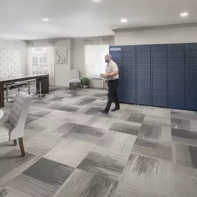 The HUB package locker room at Camden Midtown Apartments in Houston, TX