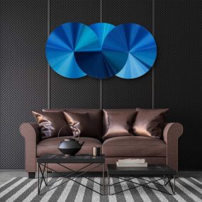 Acrylic Art - Blue Geometric Wall Art Decor