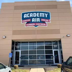 Academy Air Heating, Cooling, Plumbing and Electric building