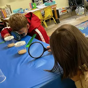 Students in Suite A have some new friends! They’re caring for and observing painted lady caterpillars in their classroom. Students record daily observations in their journals.