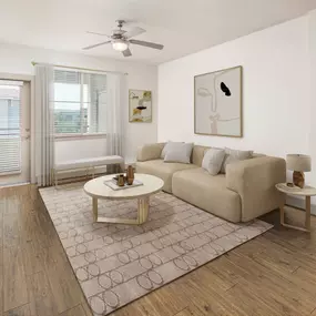 camden chandler apartments chandler az open concept living room with patio