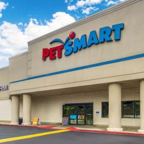 Nearby shopping area with petsmart