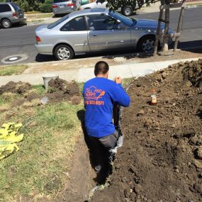 Digging for a sewer lateral repipe