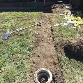 Dirt compacted after replacing sewer lateral
