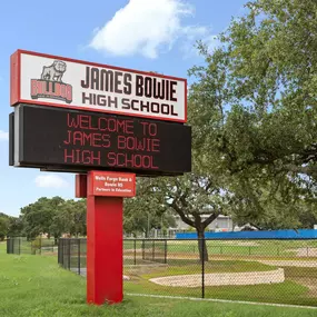 James Bowie High School Across Slaughter Lane from Camden Cedar Hills in Austin, TX