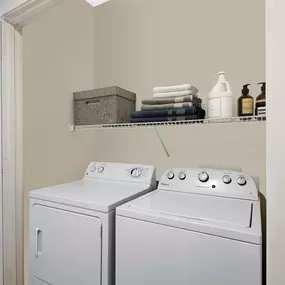 Laundry space with washer and dryer at Camden Cedar Hills