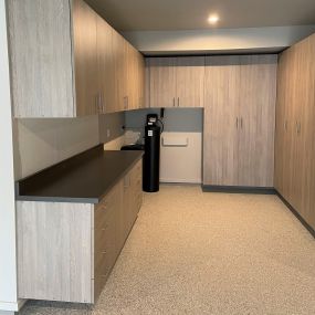 Garage Cabinets- Epoxy Floor Coating-Work Bench