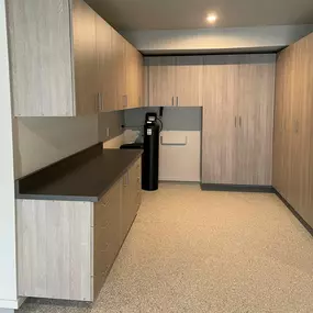 Garage Cabinets- Epoxy Floor Coating-Work Bench