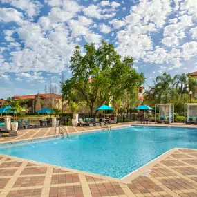 Lakeside swimming pool