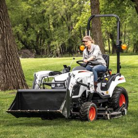 Bobcat CT1025 with mid-mount mower and front-end loader