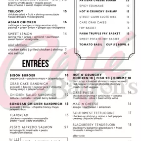 Cafe Barron's New Menu