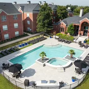 Pool at Camden Vanderbilt apartments in Houston, Texas