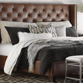 Leather Headboard - Bedroom - Curated Fine Furnishings & Design - call 513.683.2233