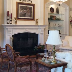 Livingroom, fireplace and chairs - Curated Fine Furnishings & Design - call 513.683.2233