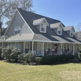 Architectural shingles on home