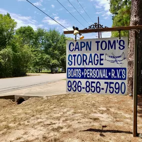 Cap'n Tom's Storage is located north of Conroe in the picturesque pines of Willis, TX. Call or visit us online today to reserve your storage unit.