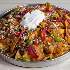 Classic hot and cheesy nachos!