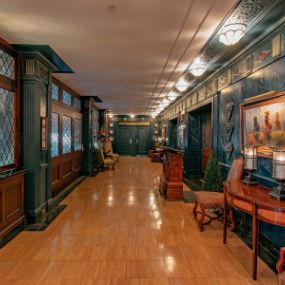 Interior of the historic Brown Hotel hall way in Louisville.