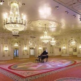 Interior of the historic Brown Hotel in Louisville.