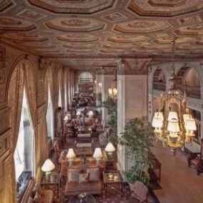 Interior of the historic Brown Hotel in Louisville.