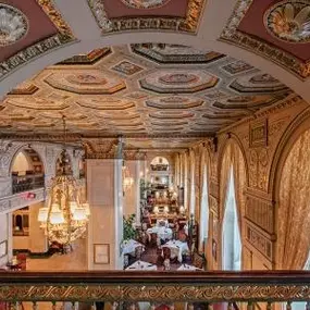 Interior of the historic Brown Hotel in Louisville.