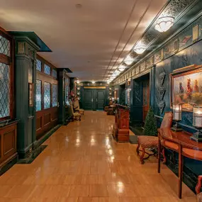 Interior of the historic Brown Hotel hall way in Louisville.