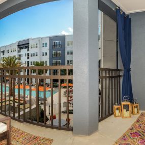 Private Balcony at Aurora Luxury Apartments in Downtown, Tampa FL