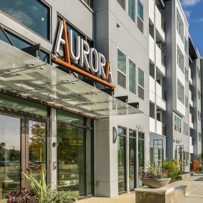 Leasing Office Exterior at Aurora Luxury Apartments in Downtown, Tampa FL