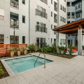 Heated Whirlpool Spa at Aurora Luxury Apartments in Downtown, Tampa FL