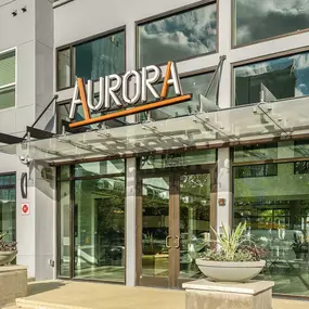 Leasing Office Exterior at Aurora Luxury Apartments in Downtown, Tampa FL