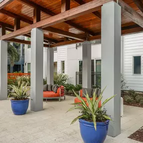 Poolside Cabana at Aurora Luxury Apartments in Downtown, Tampa FL