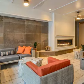 Outdoor Fireside Lounge at Aurora Luxury Apartments in Downtown, Tampa FL