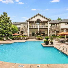 Pool area and clubhouse