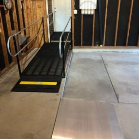 When we say Amramp wheelchair ramps can be installed in days, we mean it. The Amramp Western Michigan team received a request on Thursday for a wheelchair ramp in Holland, MI. They finished measuring at the home at 6 pm Thursday. The installation was completed by 9 am Friday! Making life accessible for this Holland resident with a special design and installation in the garage and breezeway.