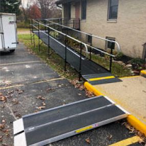 This election location in Irving Township, MI got a visit from Amramp of MI. Our MI team did an awesome job installing these two ramps.